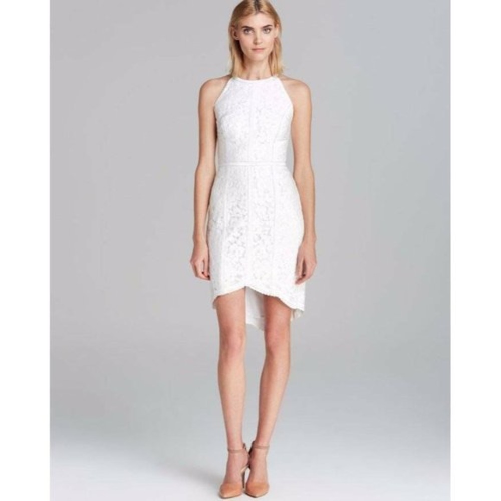 Cynthia Steffe Ryder Lace Halter Style White Lace Dress rehearsal dinner